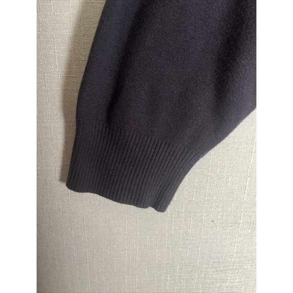 VTG Lands End Outfitters Men's XXL Full Zip Cardigan Knit Sweater Navy Blue EUC - Picture 5 of 9